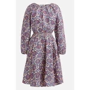 J.Crew NWT Palermo Smocked Waist Linen Mini Dress XL Floral Bouquet Cottagecore